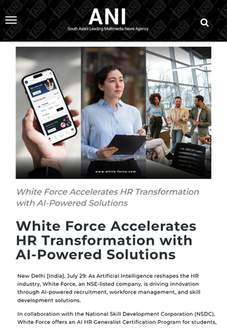 White Force Accelerates HR Transformation with AI-Powered Solutions