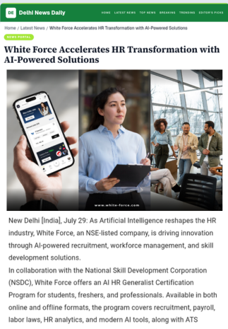 White Force Accelerates HR Transformation with AI-Powered Solutions