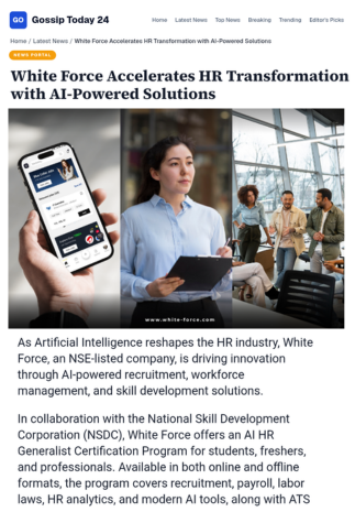 White Force Accelerates HR Transformation with AI-Powered Solutions