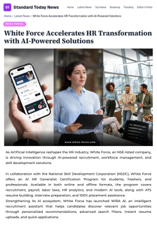White Force Accelerates HR Transformation with AI-Powered Solutions