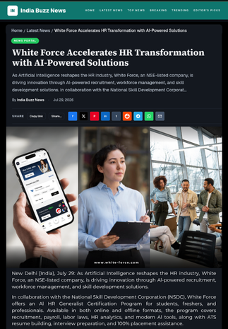 White Force Accelerates HR Transformation with AI-Powered Solutions