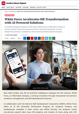 White Force Accelerates HR Transformation with AI-Powered Solutions