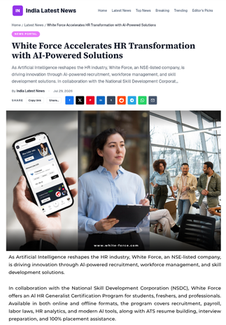 White Force Accelerates HR Transformation with AI-Powered Solutions